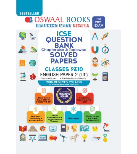 Oswaal ICSE Question Bank Class 10 English Paper-2 Literature Chapter Wise and Topic Wise | Latest Edition ICSE Class 10 - SchoolChamp.net